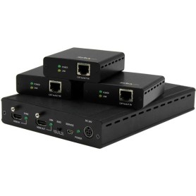 StarTech.com Kit extender HDBaseT a 3 porte con 3 Ricevitori - Splitter HDMI 1x3 via Cat5 - fino a 4K (ST124HDBT)