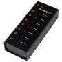 StarTech.com HUB USB 3.0 a 7 porte con case metallico - Perno e concentratore USB 3.0 desktop/montabile a parete (ST7300U3M)
