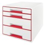 Leitz WOW CUBE Rosso, Bianco (52132026)