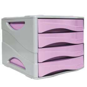 ARDA 15P4PPASVI organizzatore per cassetto di scrivania Plastica Grigio, Lillà (15P4PPASVI)
