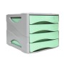ARDA 15P4PPASV organizzatore per cassetto di scrivania Plastica Verde, Grigio (15P4PPASV)