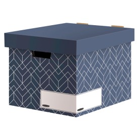 Fellowes 4483701 scatola per la conservazione di documenti Cartoncino Blu, Bianco (4483701)