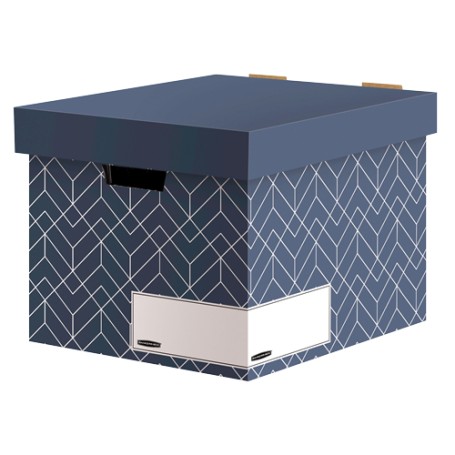 Fellowes 4483701 scatola per la conservazione di documenti Cartoncino Blu, Bianco (4483701)