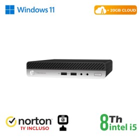 RINOVO ULTRA MINI PC DM HP 400 G4 i5-8X00T SODDR4 8GB SSD 256GB W11P CLOUD20GB GRADE A 1Y + NORTON + (RN65522382)