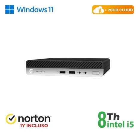 RINOVO Ultra Mini PC DM HP 400 G4 i5-8X00T SODDR4 8GB SSD 256GB W11P CLOUD20GB Grade A 1Y Warranty + (RN65522313)