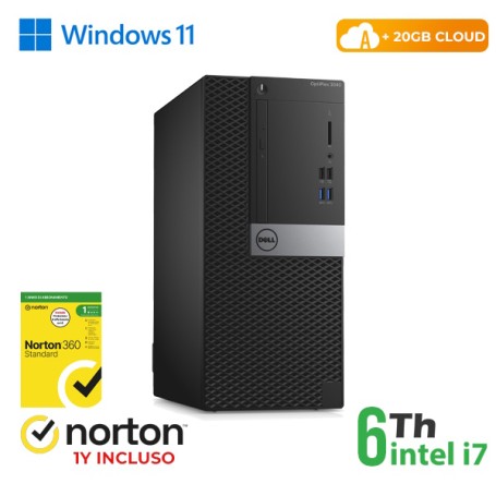RINOVO PC DELL Optiplex 3040 Tower i7-6X00 DDR 16GB SSD 256GB HDMI W11P CLOUD20GB Grade A 1Y Warrant (RN41632311)