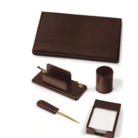 SET SCRIVANIA 5 PEZZI MARRONE (119-M)