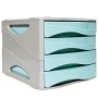 ARDA 15P4PPASBL organizzatore per cassetto di scrivania Plastica Blu, Grigio (15P4PPASBL)
