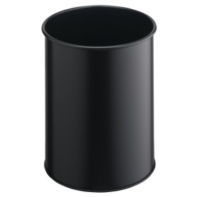 Durable 330101 cestino per rifiuti Rotondo Poliestere, Acciaio Nero (3301-01)