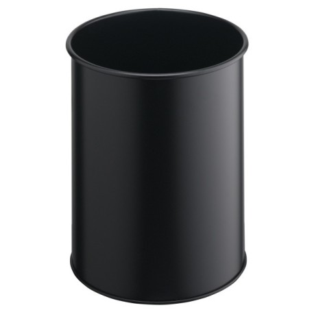 Durable 330101 cestino per rifiuti Rotondo Poliestere, Acciaio Nero (3301-01)