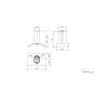 CAPPA ARCADIA cm 90  Inox - 800 m3/h