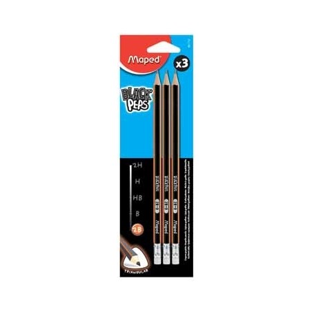 Maped Black Peps HB 3 pz (850011)