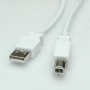 Value 11.99.8841 cavo USB 4,5 m USB 2.0 USB A USB B Bianco (RO11.99.8841)