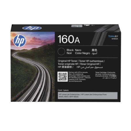 HP 160A Black Toner Cartridge - LaserJet Enterprise Flow 6500/6501/MFP 6600 -10,5K (W1600A)