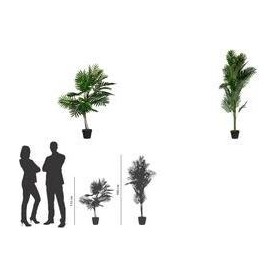 PAPERFLOW Kunstpflanze "Palme", Höhe: 1.600 mm Blätter: PEVA, Zweige: Kunststoff, Stamm: Kunststoff, - 1 Stück (PAPALM160)