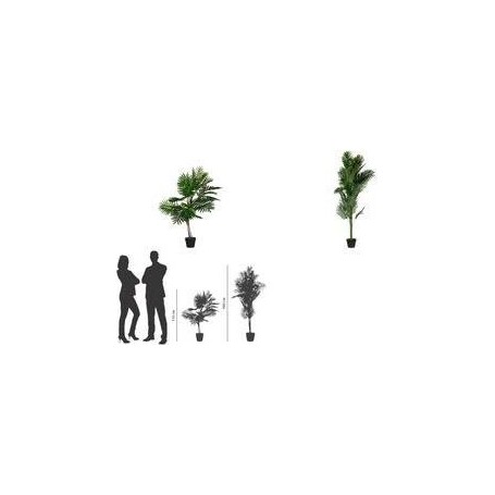 PAPERFLOW Kunstpflanze "Palme", Höhe: 1.600 mm Blätter: PEVA, Zweige: Kunststoff, Stamm: Kunststoff, - 1 Stück (PAPALM160)