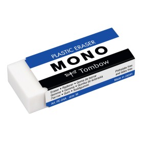 Tombow MONO gomma per cancellare Cloruro di polivinile (PVC), Plastica Bianco 1 pz (PPE-04A)