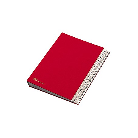 Fraschini Numerical Folder Finta pelle Rosso 240 x 340 mm (643-DR)