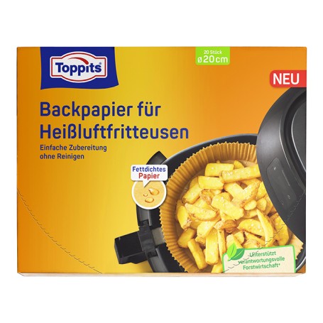Toppits 1050 Carta da forno 20 fogli Beige 20 cm