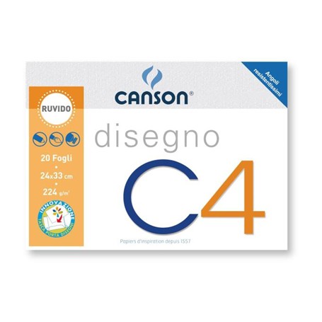 Canson C4 Blocco di carta da disegno 20 fogli (100500449)