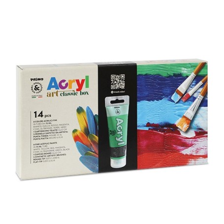 STARTERSET ACRYL 8X75+1CART+5PENNEL (4201BOX3)