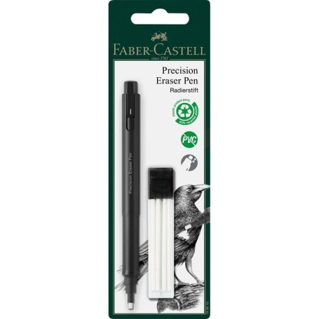Faber-Castell Precision Eraser Pen gomma per cancellare Plastica Nero 1 pz (185610)