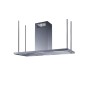 CAPPA ELEA CENTRALE cm176x60 camino centrale - Inox - 900 m3/h