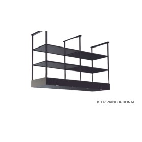 CAPPA MENSOLA ISOLA cm 146X54 - Nera - 900 m3/h