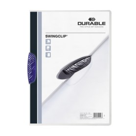 Durable Swingclip cartellina con fermafoglio Polipropilene (PP) Blu scuro (2260-07SING)