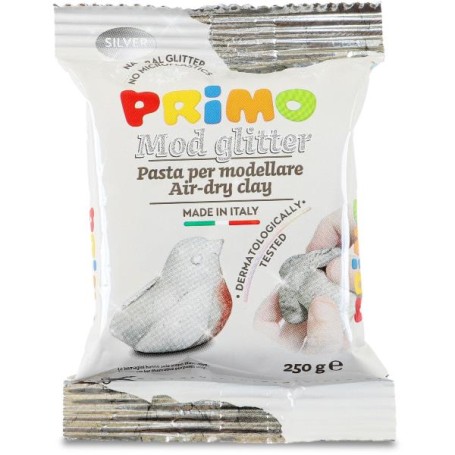 PASTA PER MOD.250GR GLITTER ARGENTO (2858MOD250GS)