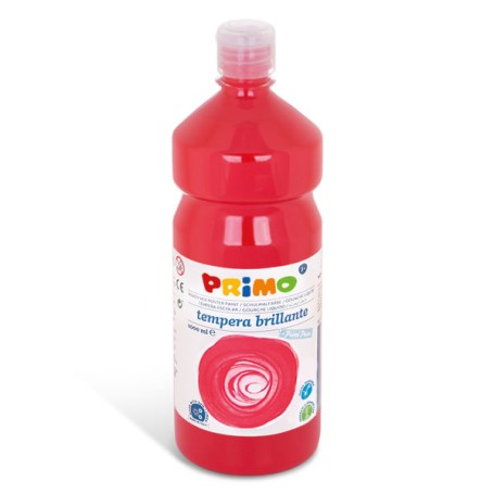 Primo 204BR1000300 colore a tempera 1000 ml Bottiglia Rosso (204BR1000300)