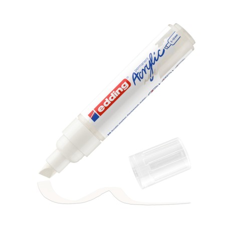 Edding E-5000922 marcatore permanente Punta smussata Bianco