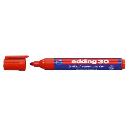 Edding 30 marcatore permanente Tipo di punta Rosso (4-30002)