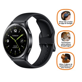 Xiaomi Watch 2 3,63 cm (1.43") AMOLED 46 mm Digitale 466 x 466 Pixel Touch screen Nero Wi-Fi GPS (satellitare) (BHR8035GL)