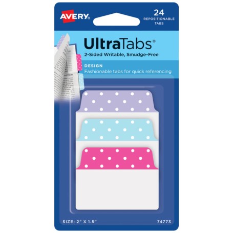Avery Ultra Tabs Indice a linguetta vuota Blu, Rosa, Viola (74773)