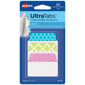Avery Ultra Tabs Indice a linguetta vuota Verde, Azzurro, Rosa (74774)
