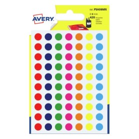 Avery PSA08MX etichetta autoadesiva Rotondo Permanente Colori assortiti 420 pz