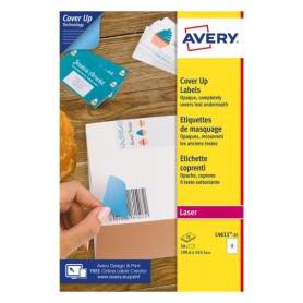 Avery L4611-25 etichetta autoadesiva Rettangolo Permanente Bianco 50 pz