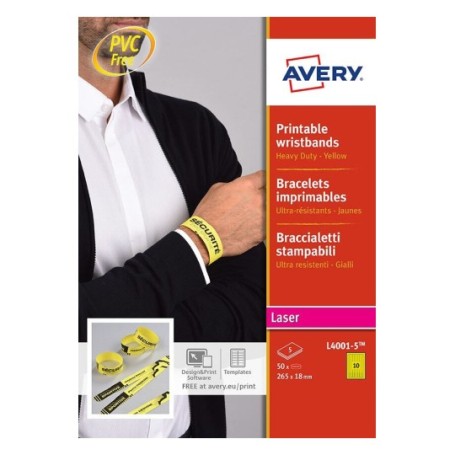 Avery L4001-5 etichetta per stampante Giallo