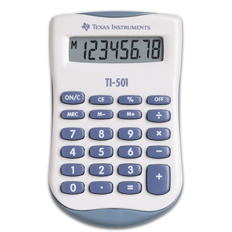 Texas Instruments TI-501 calcolatrice Tasca Calcolatrice di base Blu, Bianco (TI501)