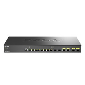 D-Link DXS-1210-12TC switch di rete Gestito L2 10G Ethernet (100/1000/10000) 1U Nero, Argento (DXS-1210-12TC)