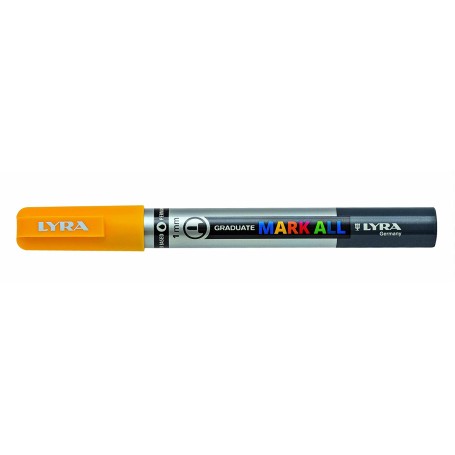 Lyra Graduate Mark All marcatore permanente Punta a ogiva/sottile Arancione 6 pz (L6810313)