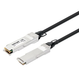Intellinet 508506 cavo InfiniBand e in fibra ottica 1 m QSFP+ Nero, Argento