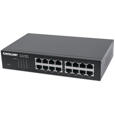 Intellinet 561068 switch di rete Non gestito L2 Gigabit Ethernet (10/100/1000) 1U Nero