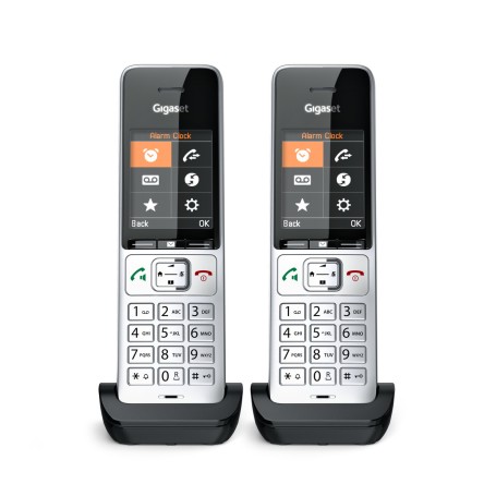 Gigaset COMFORT 500HX duo Telefono analogico/DECT Identificatore di chiamata Nero, Argento (L36852-H3061-R101)