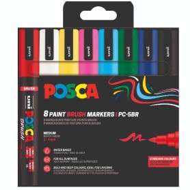 AST8 POSCA BRUSH ASSORTITI (MPC5BR8P)