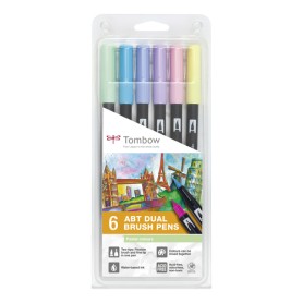 Tombow ABT-6P-2 marcatore Fine Blu, Menta, Rosa, Viola, Giallo 6 pz (PABT-6P-2)