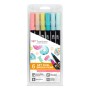 Tombow ABT-6P-4 marcatore Fine/Extra grassetto Multicolore 6 pz (PABT-6P-4)