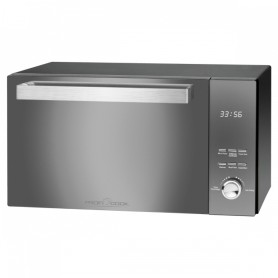 ProfiCook PC-MWG 1204 Superficie piana Microonde con grill 23 L 800 W Specchio, Acciaio inossidabile (501204)