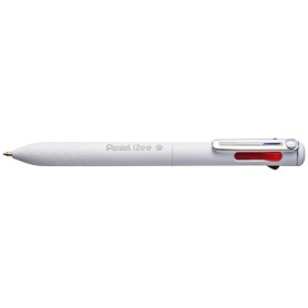 Pentel BXC467-W penna a sfera Nero, Blu, Verde, Rosso Penna a sfera retrattile a clip 1 pz